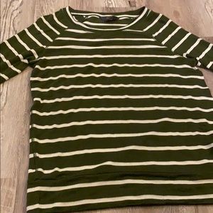 Mix by 41 Hawthorn army green striped top